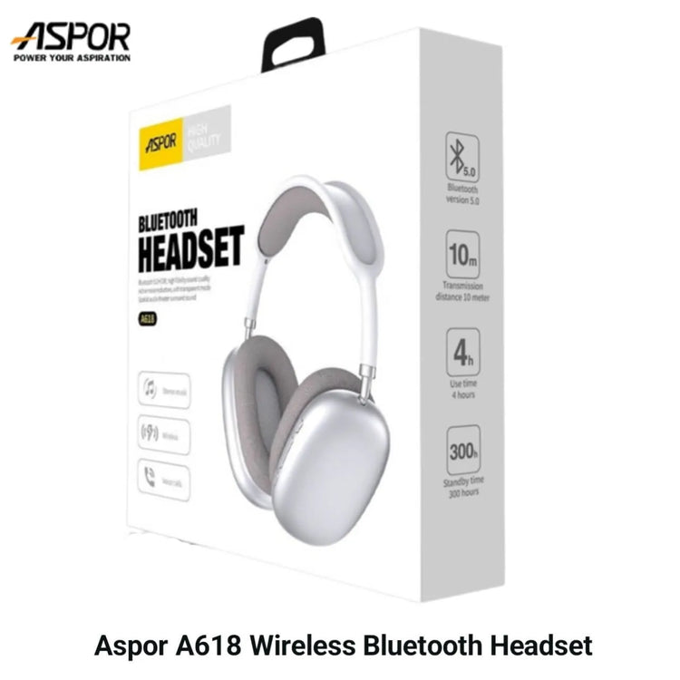 ASPOR A618 Over-Ear Wireless Bluetooth Headset – Advanced 5.1 Technology, 20 Hour Endurance